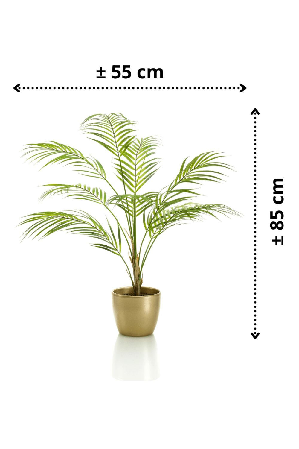 afmetingen Kunstpalm Chamaedorea 85cm