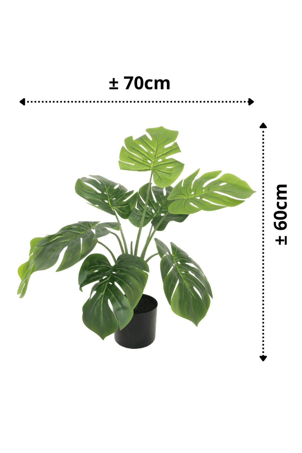 afmetingen Monstera Kunstplant 60cm