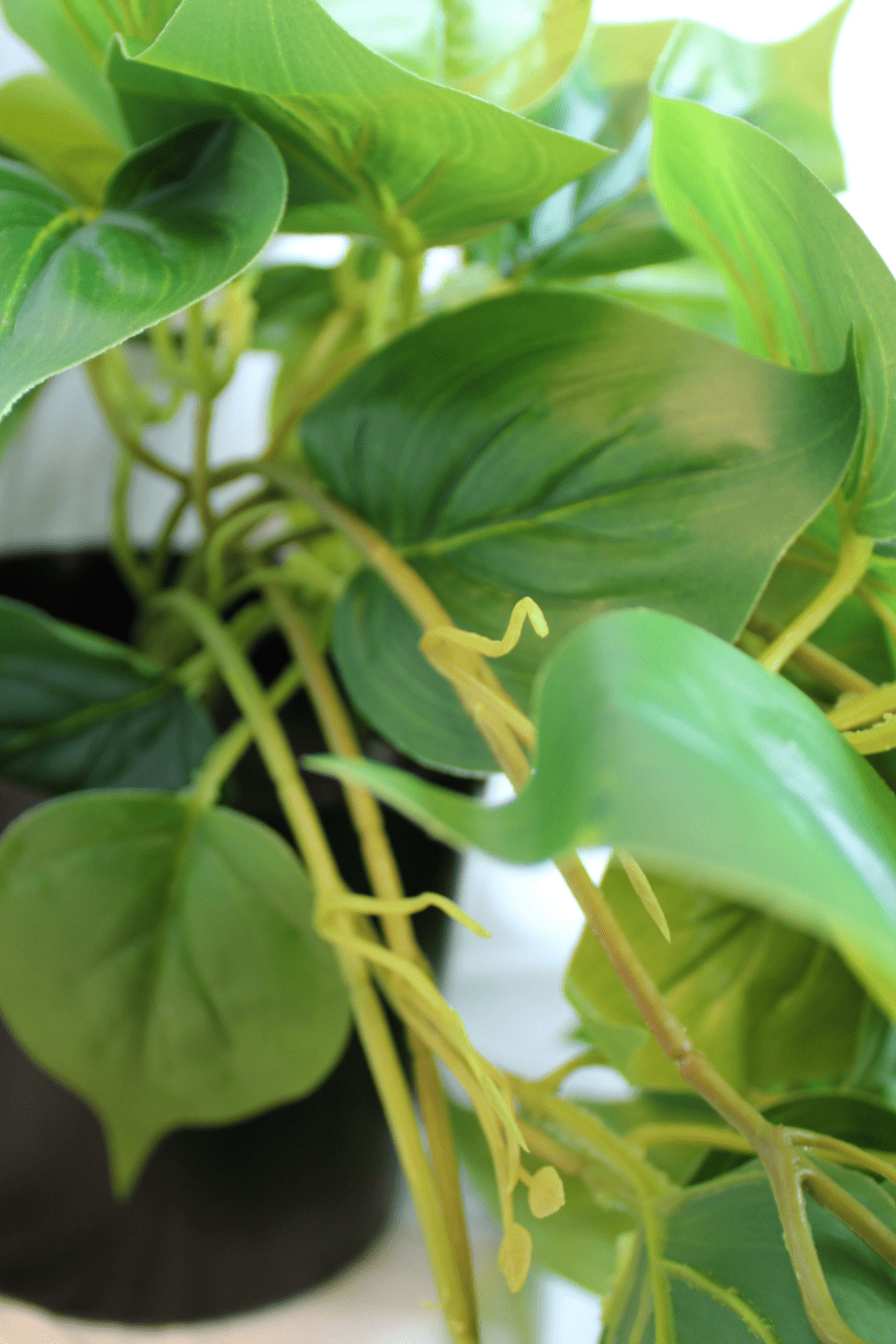 details Philodendron Kunst Hangplant 90cm